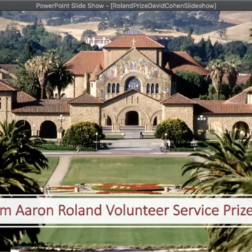 Director David Cohen's Roland Volunteer Service Prize ceremony