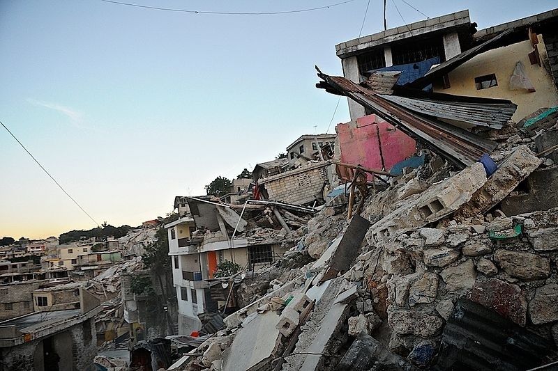 Haiti after 2010 earthquake.