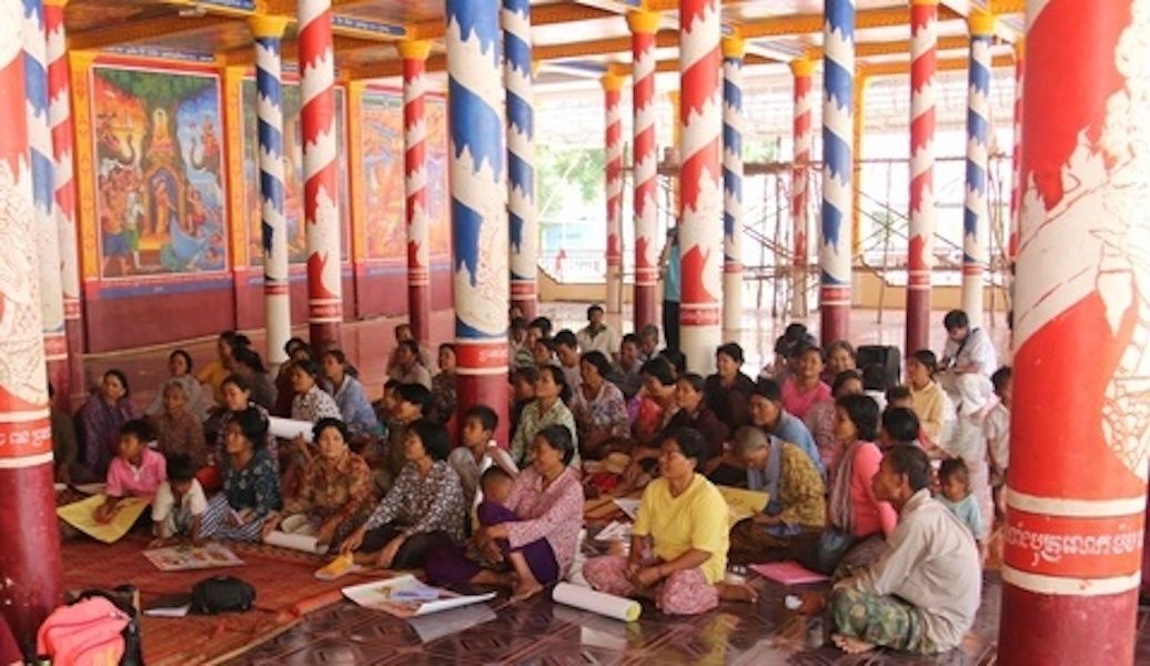 Audience watches the screening of Time To Speak Out in Cambodia.